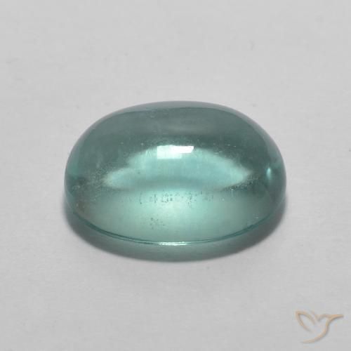 Fluorita Verde azul muy claro natural de 2.24 ct, Ovalada, Transparente