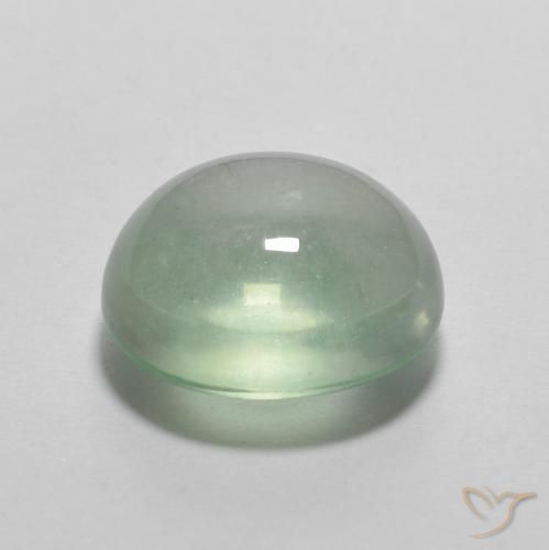 Fluorita Menta claro natural de 3.58 ct, Ovalada, Transparente