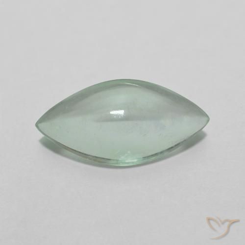 3.28ct Natural Verde amarillo muy claro Fluorita, Marquesa, Transparente