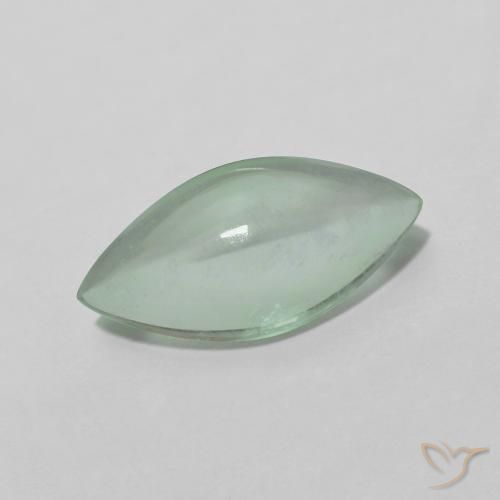 Fluorita Verde amarillo muy claro natural de 3.28 ct, Marquesa, Transparente
