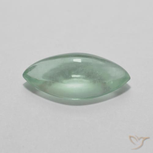 Fluorita Verde amarillo muy claro natural de 3.28 ct, Marquesa, Transparente