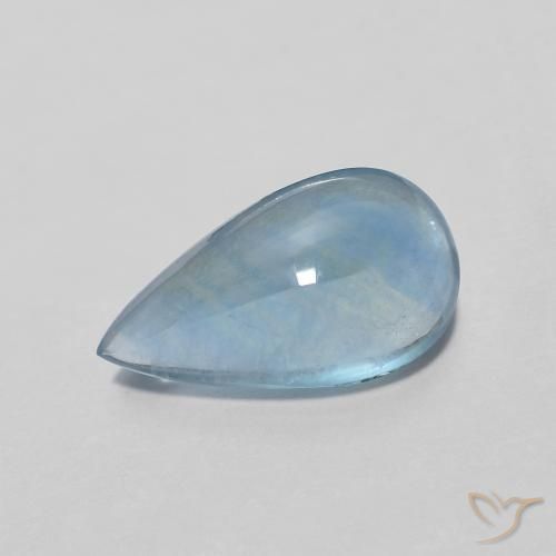 Fluorita Verde azulado claro natural de 2.11 ct, En forma de pera, Transparente