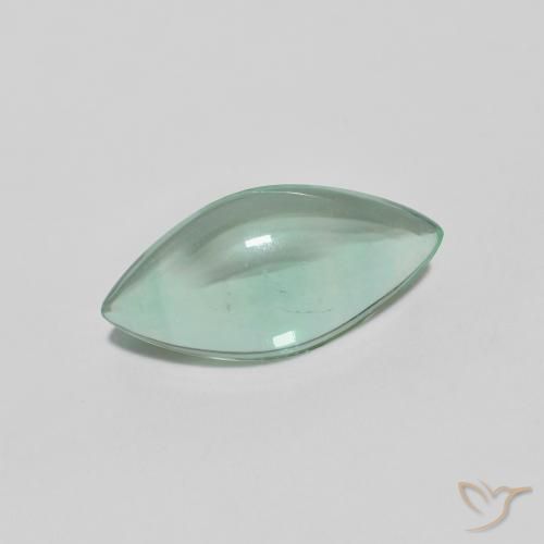 Fluorita Verde amarillo muy claro natural de 2.74 ct, Marquesa, Transparente