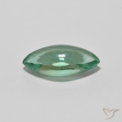 Fluorita Verde amarillo muy claro natural de 2.74 ct, Marquesa, Transparente