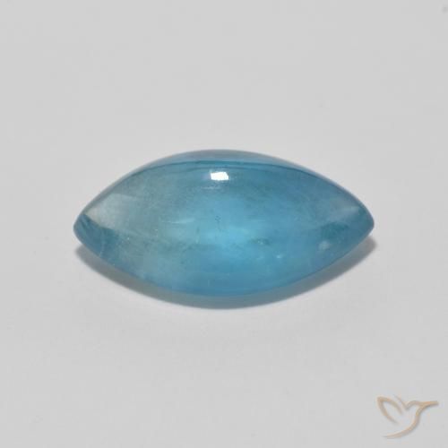 Fluorita Verde azulado claro natural de 3.88 ct, Marquesa, Transparente