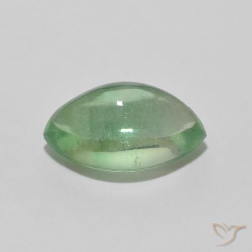 Fluorita Verde terroso natural de 4.01 ct, Marquesa, Transparente