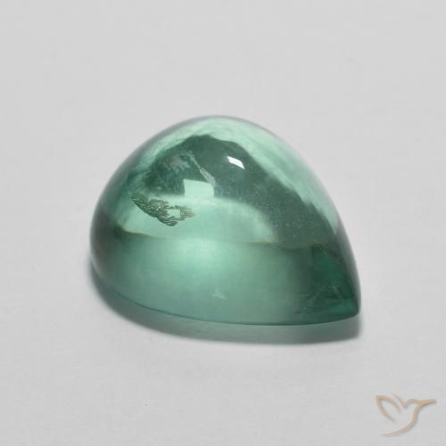 Fluorita Verde azul natural de 4.81 ct, En forma de pera, Transparente