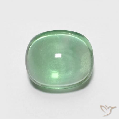 3.90ct Natural Verde claro Fluorita, Ovalada, Transparente