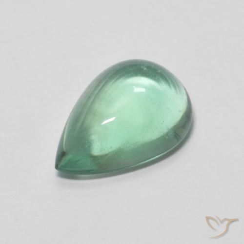 4.38ct Natural Verde azulado Fluorita, En forma de pera, Transparente