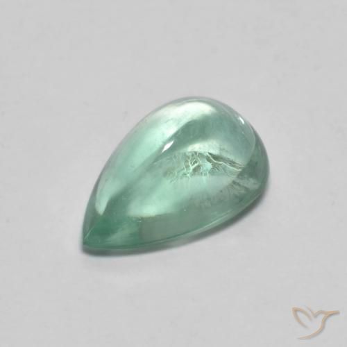 2.31ct Natural Verde azulado Fluorita, En forma de pera, Transparente