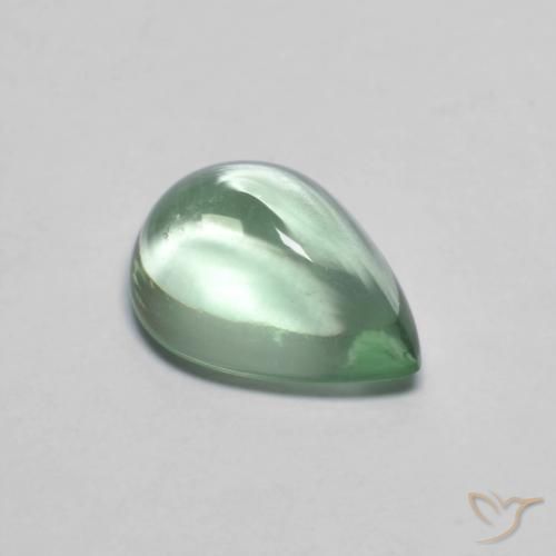 Fluorita Verde amarillo claro natural de 2.70 ct, En forma de pera, Transparente
