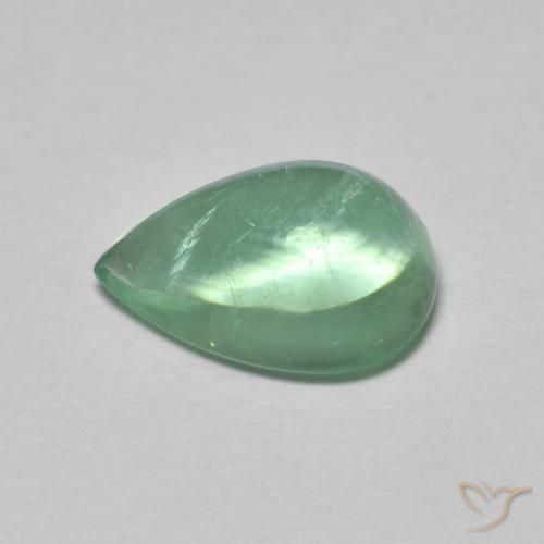 Fluorita Menta claro natural de 2.97 ct, En forma de pera, Transparente