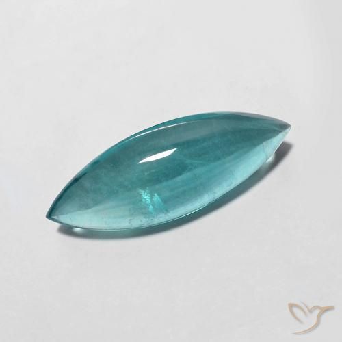 Fluorita turquesa natural de 5,24 ct, marquesa, transparente