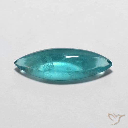 Fluorita turquesa natural de 5,24 ct, marquesa, transparente
