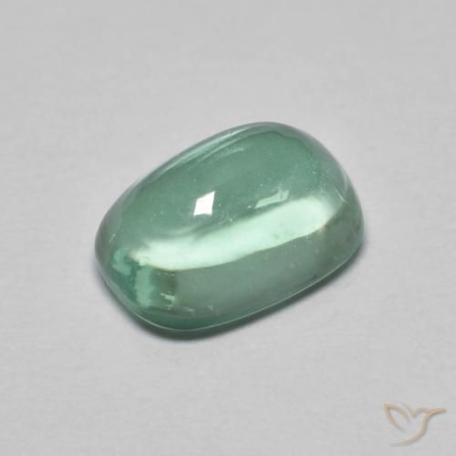 2.54ct Natural Verde azul Fluorita, Forma Cojín, Transparente