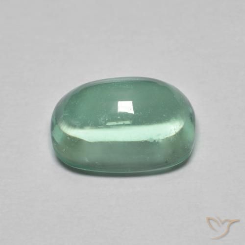 Fluorita Verde azul natural de 2.54 ct, Forma Cojín, Transparente