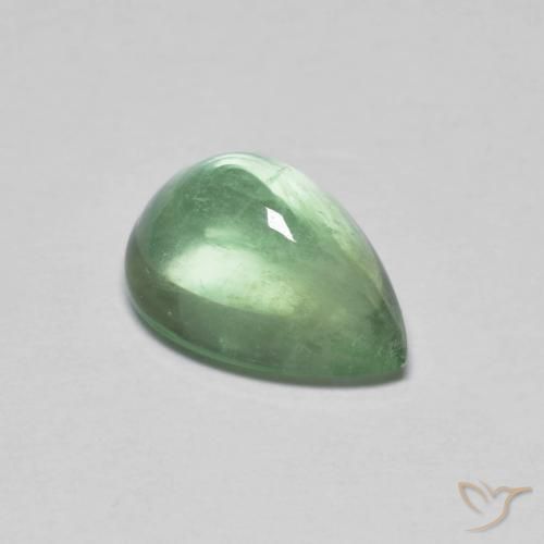 Fluorita Verde cálido natural de 2.75 ct, En forma de pera, Transparente