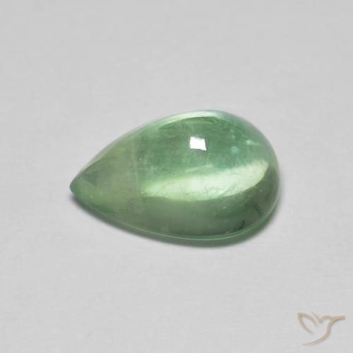 Fluorita Verde cálido natural de 2.75 ct, En forma de pera, Transparente
