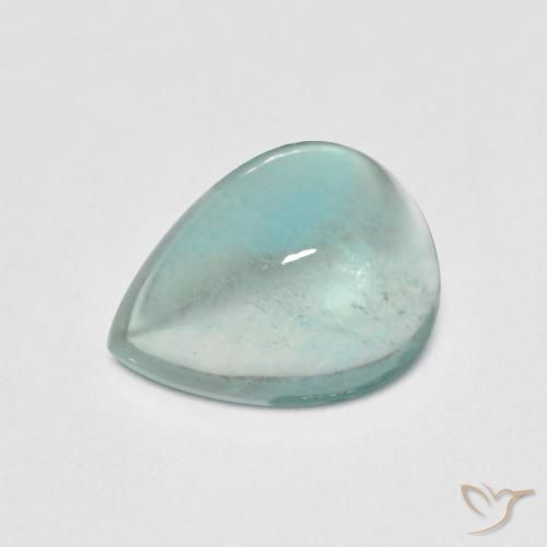 Fluorita Verde azul pálido natural de 2.16 ct, En forma de pera, Transparente