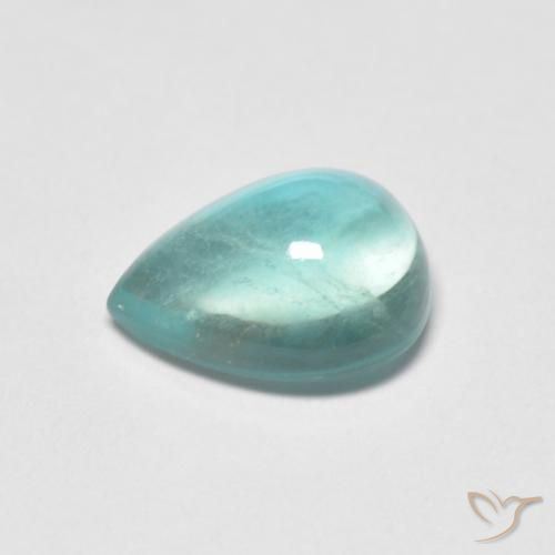 Fluorita Verde azul pálido natural de 2.16 ct, En forma de pera, Transparente