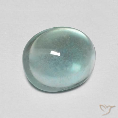 Fluorita Verde pálido natural de 2.19 ct, Ovalada, Transparente