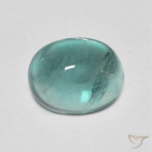 Fluorita Verde azulado claro natural de 2.25 ct, Ovalada, Transparente