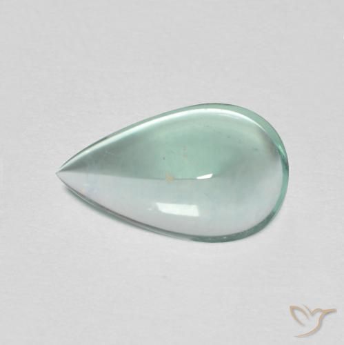 Fluorita Verde pálido natural de 1.88 ct, En forma de pera, Transparente