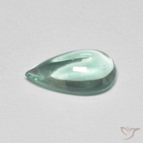 Fluorita Verde pálido natural de 1.88 ct, En forma de pera, Transparente