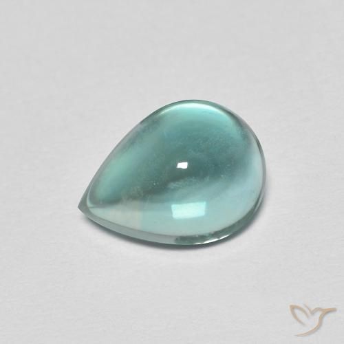 Fluorita Verde azulado claro natural de 2.05 ct, En forma de pera, Transparente