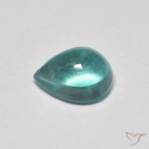 Fluorita Verde azulado claro natural de 2.05 ct, En forma de pera, Transparente