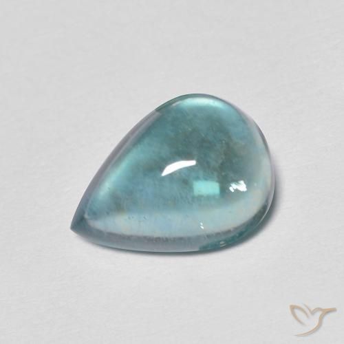 2.48ct Natural Verde azulado claro Fluorita, En forma de pera, Transparente