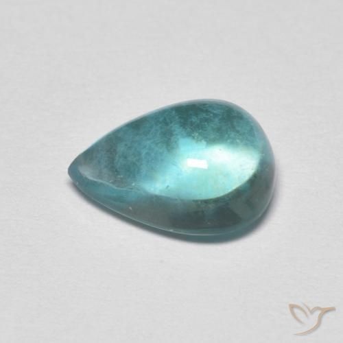 Fluorita Verde azulado claro natural de 2.48 ct, En forma de pera, Transparente