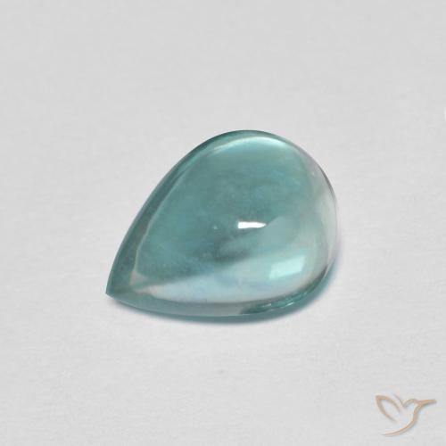 Fluorita Verde azul medio natural de 1.97 ct, En forma de pera, Transparente