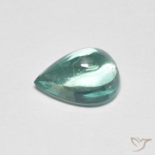 Fluorita Verde azul natural de 1.93 ct, En forma de pera, Transparente