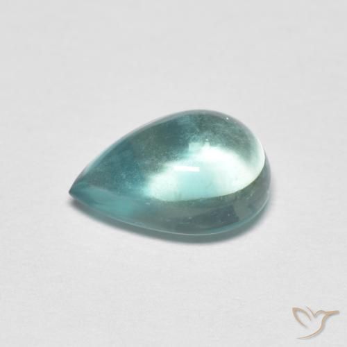 Fluorita Tono azul eléctrico natural de 2.07 ct, En forma de pera, Transparente