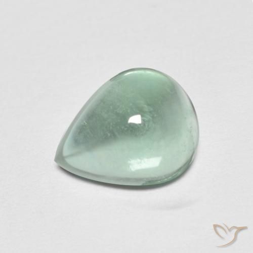 2.77ct Natural Verde azulado claro Fluorita, En forma de pera, Transparente