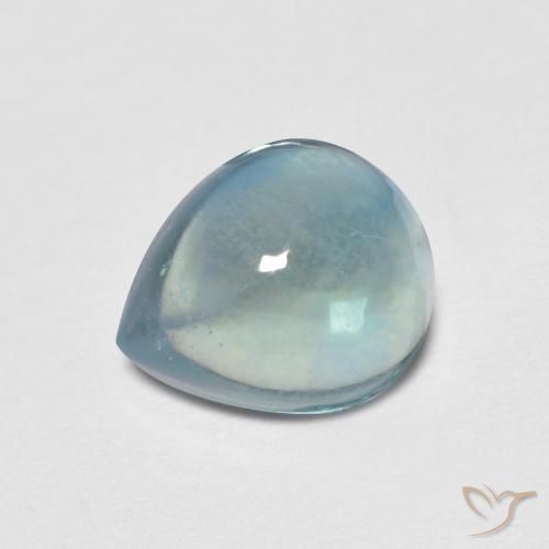 Fluorita Cerceta claro natural de 2.17 ct, En forma de pera, Transparente