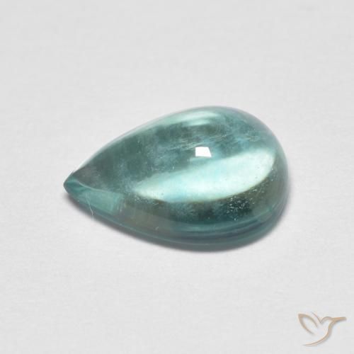 Fluorita Tono azul eléctrico natural de 2.34 ct, En forma de pera, Transparente