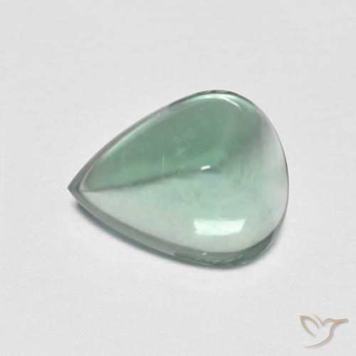 2.94ct Natural Verde azulado Fluorita, En forma de pera, Transparente