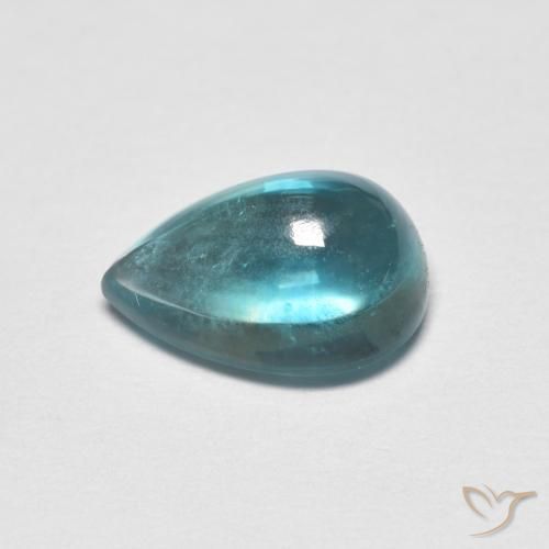 Fluorita Verde azul natural de 2.31 ct, En forma de pera, Transparente