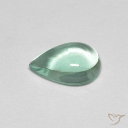 Fluorita Verde azulado claro natural de 2.01 ct, En forma de pera, Transparente