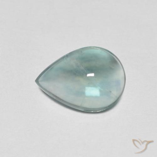 2.28ct Natural Verde azul muy claro Fluorita, En forma de pera, Transparente