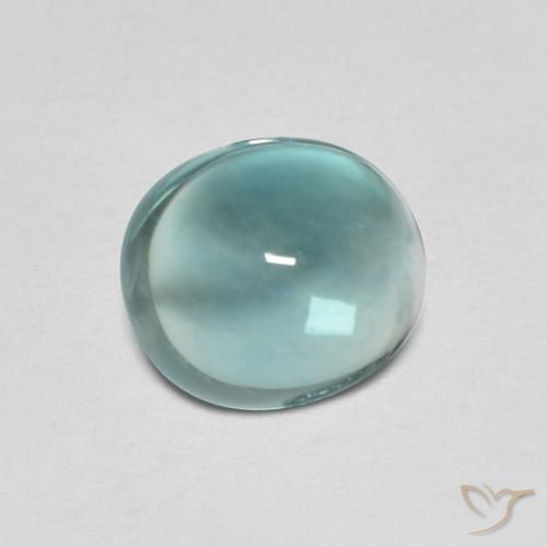 Fluorita Tono cerceta natural de 2.30 ct, Ovalada, Transparente