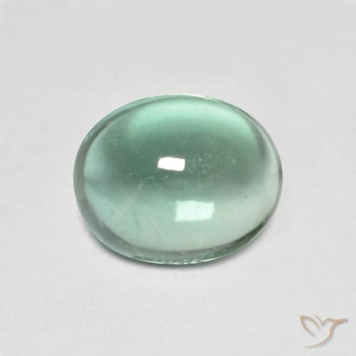 4.54ct Natural Verde frío Fluorita, Ovalada, Transparente