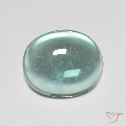 6.35ct Natural Verde claro Fluorita, Ovalada, Transparente
