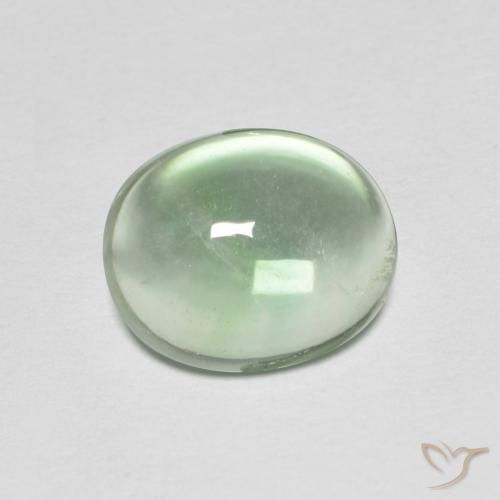 3.42ct Natural Verde claro Fluorita, Ovalada, Transparente