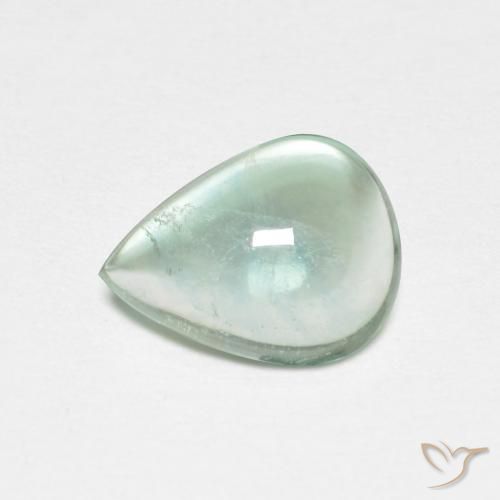 2.06ct Natural Verde azulado claro Fluorita, En forma de pera, Transparente