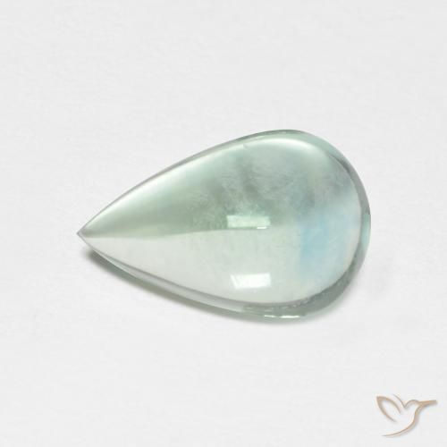 1.95ct Natural Verde azulado claro Fluorita, En forma de pera, Transparente