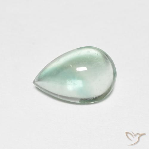 1.85ct Natural Verde azulado claro Fluorita, En forma de pera, Transparente