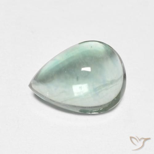 2.69ct Natural Verde azulado Fluorita, En forma de pera, Transparente